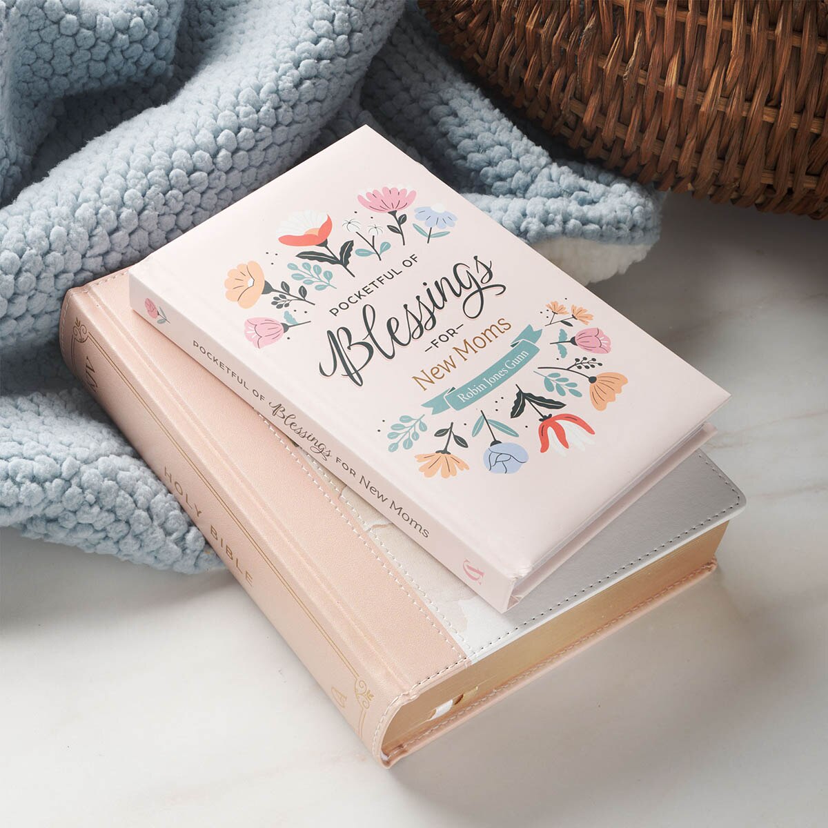 Pocketful of Blessings for New Moms Pink Hardcover Gift Book by Christian Art Gifts, product view 3