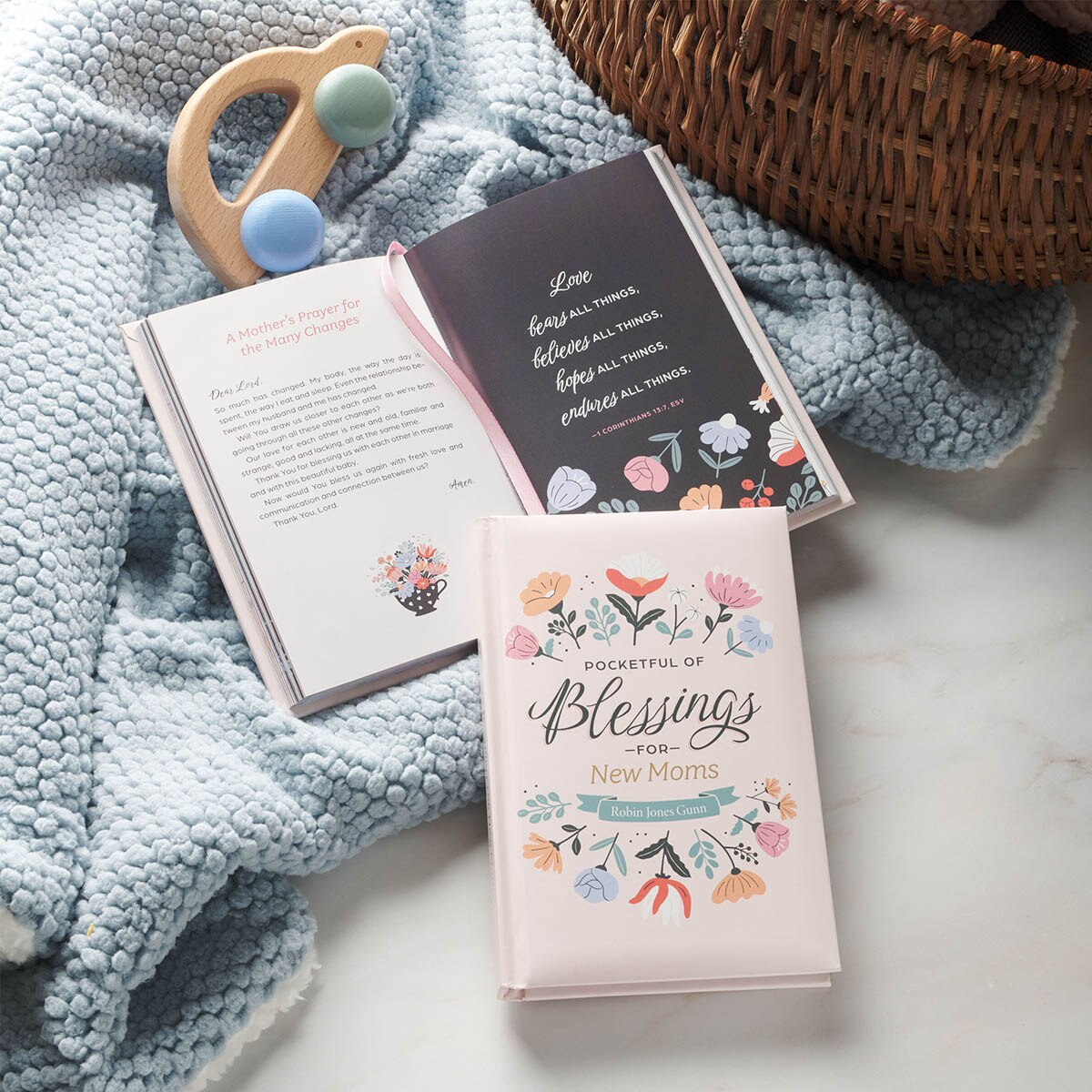 Pocketful of Blessings for New Moms Pink Hardcover Gift Book by Christian Art Gifts, product view 5