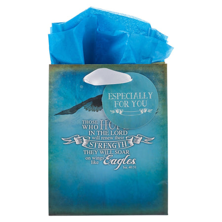 On Wings Like Eagles Small Gift Bag - Isaiah 40:31 by Christian Art Gifts