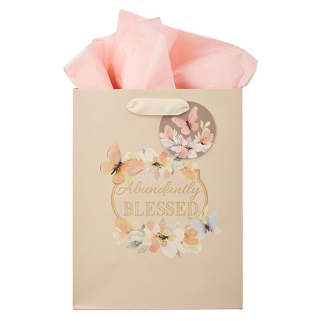 Abundantly Blessed Medium Gift Bag - Deuteronomy 7:13 by Christian Art Gifts