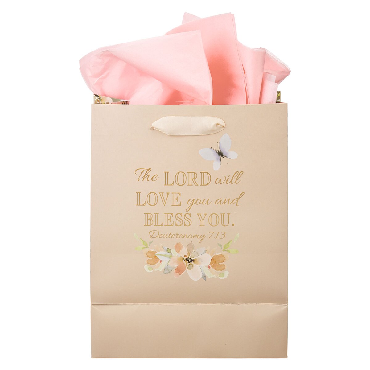 Abundantly Blessed Medium Gift Bag - Deuteronomy 7:13 by Christian Art Gifts, product view 4