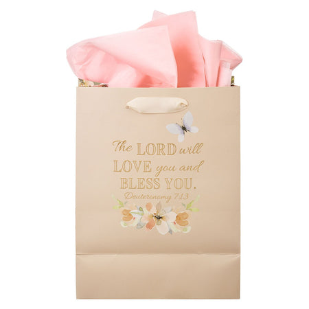 Abundantly Blessed Medium Gift Bag - Deuteronomy 7:13 by Christian Art Gifts, product view 4