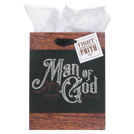 Man of God Medium Gift Bag - 1 Timothy 6:11 by Christian Art Gifts