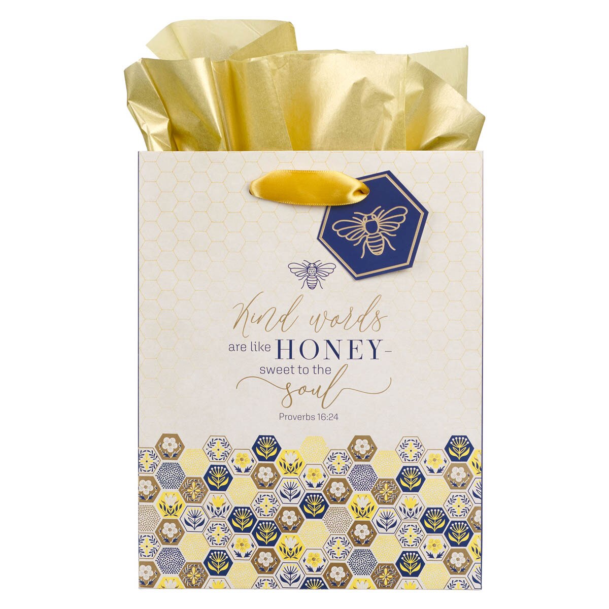 Kind Words are Like Honey Medium Gift Bag - Proverbs 16:24 by Christian Art Gifts