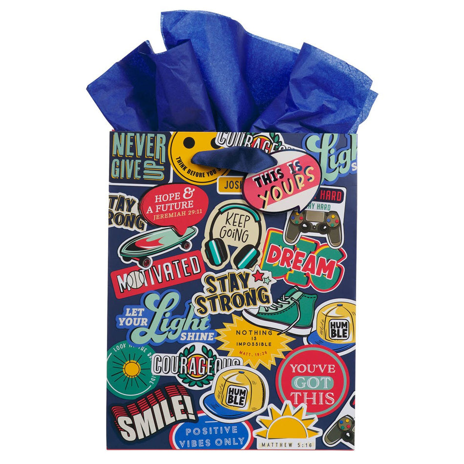 Stay Strong Kid Medium Gift Bag by Christian Art Gifts