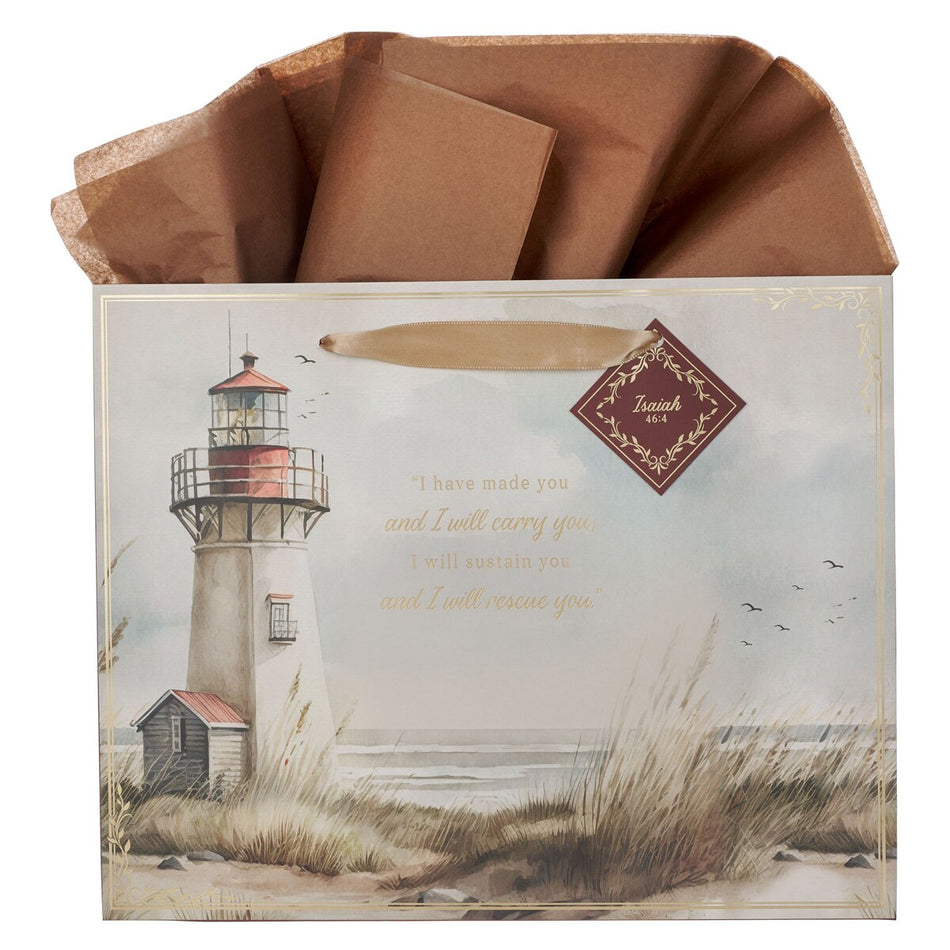 I Have Made You Large Landscape Gift Bag - Isaiah 46:4 by Christian Art Gifts
