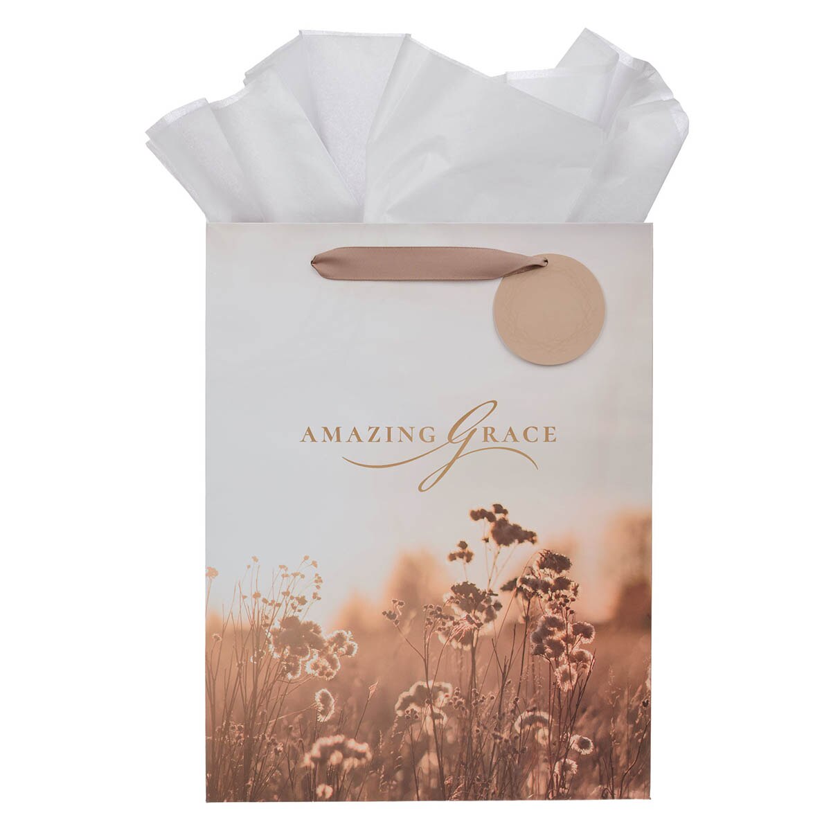 Amazing Grace Wildflower and Crown of Thorns Large Portrait Gift Bag by Christian Art Gifts