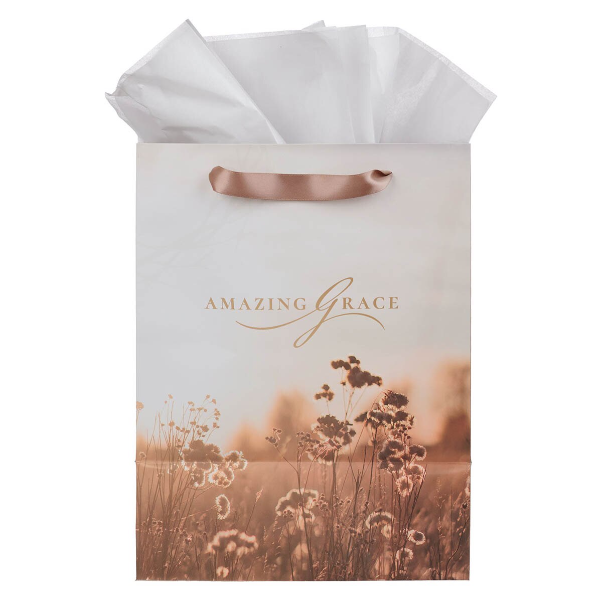Amazing Grace Wildflower and Crown of Thorns Large Portrait Gift Bag by Christian Art Gifts, product view 3