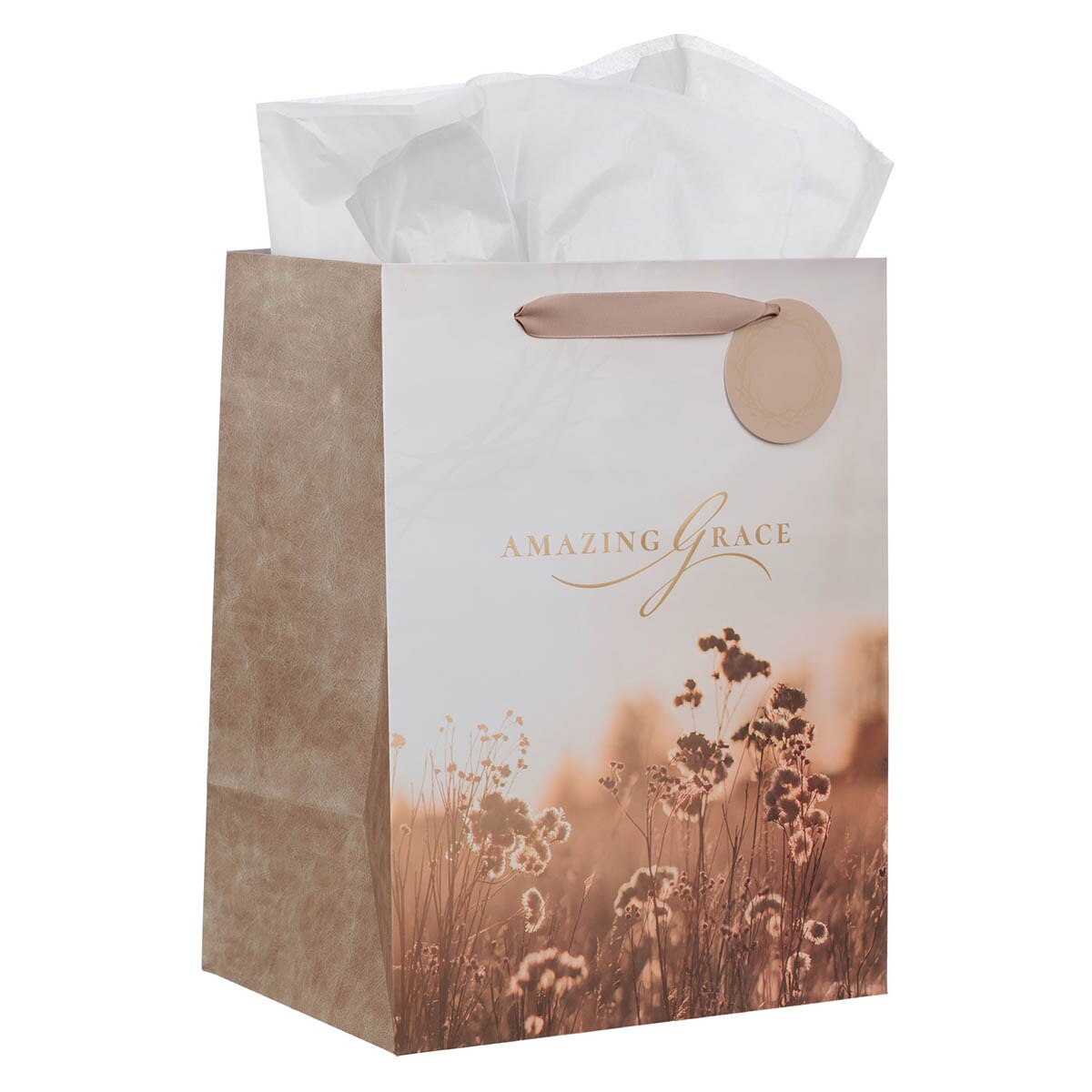 Amazing Grace Wildflower and Crown of Thorns Large Portrait Gift Bag by Christian Art Gifts, product view 2