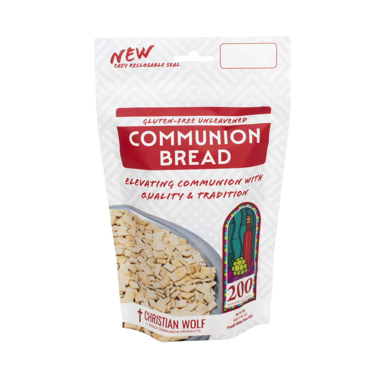 World Communion Products Gluten-Free Bread 200 Count bag Case of 96