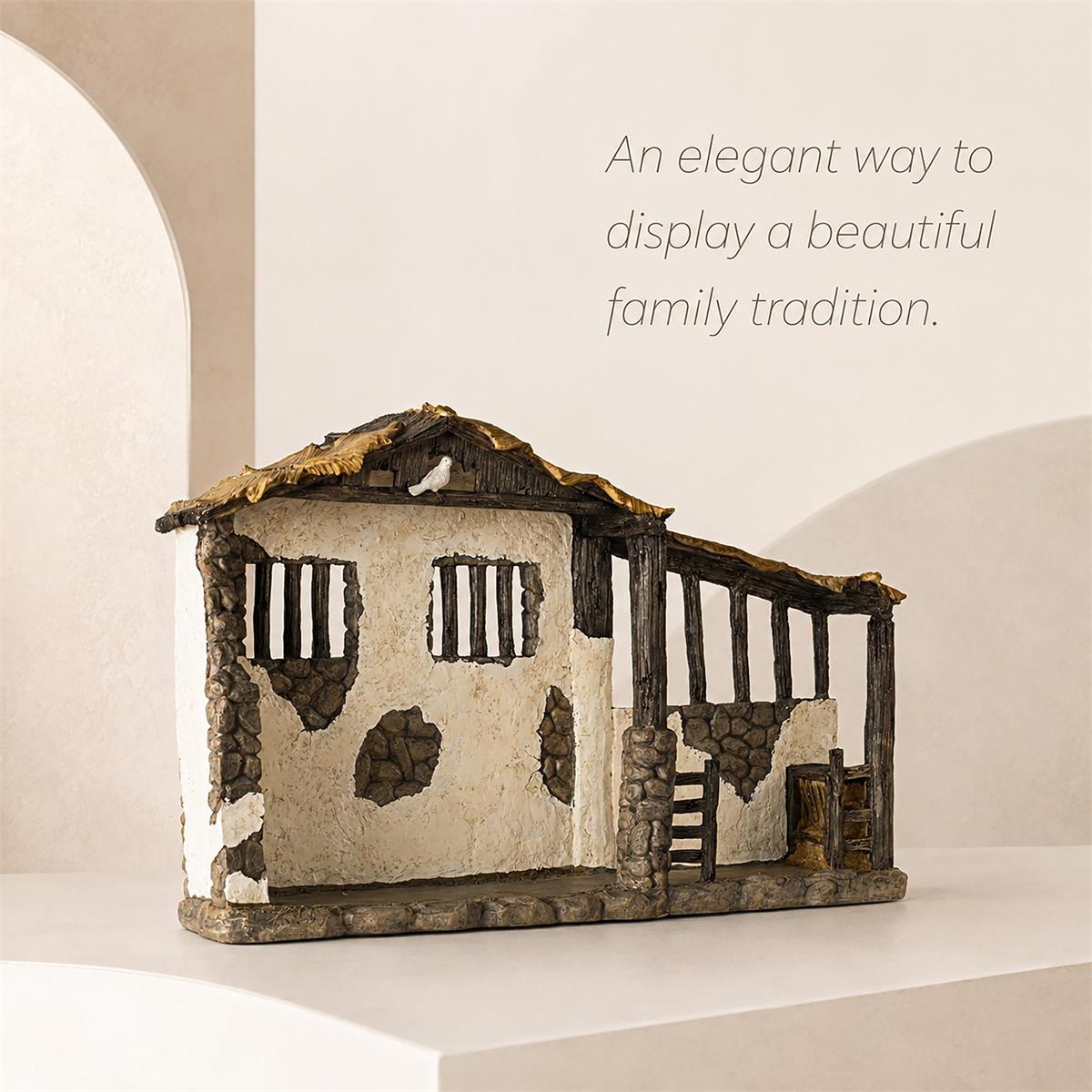 Lighted Nativity Stable for 14H Set by Dicksons, product view 3