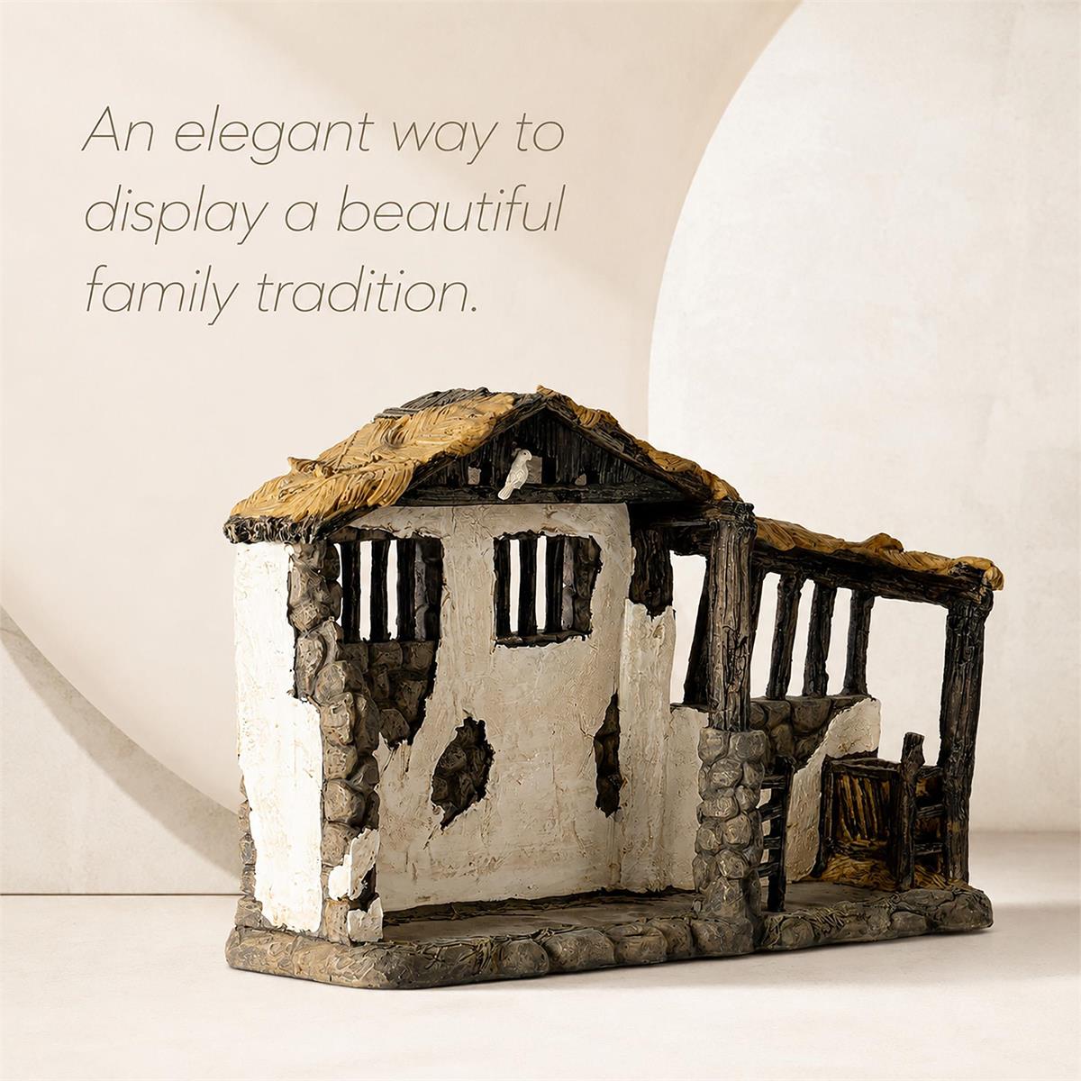 Lighted Nativity Stable for 10H Set by Dicksons, product view 3