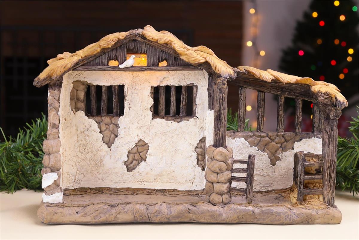 Lighted Nativity Stable for 7H Set by Dicksons, product view 2