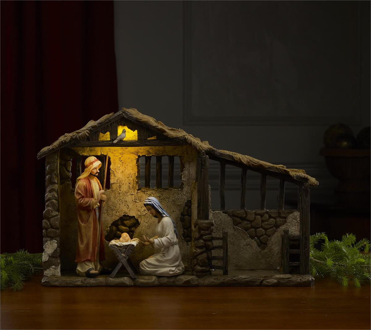 Lighted Nativity Stable for 7H Set by Dicksons, product view 3
