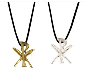 Silver Amulet with 32" Black Satin Cord