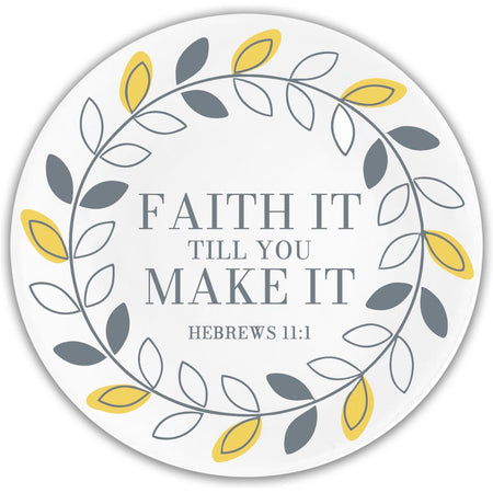 Glass Coaster Faith It Till You Make It by Dicksons