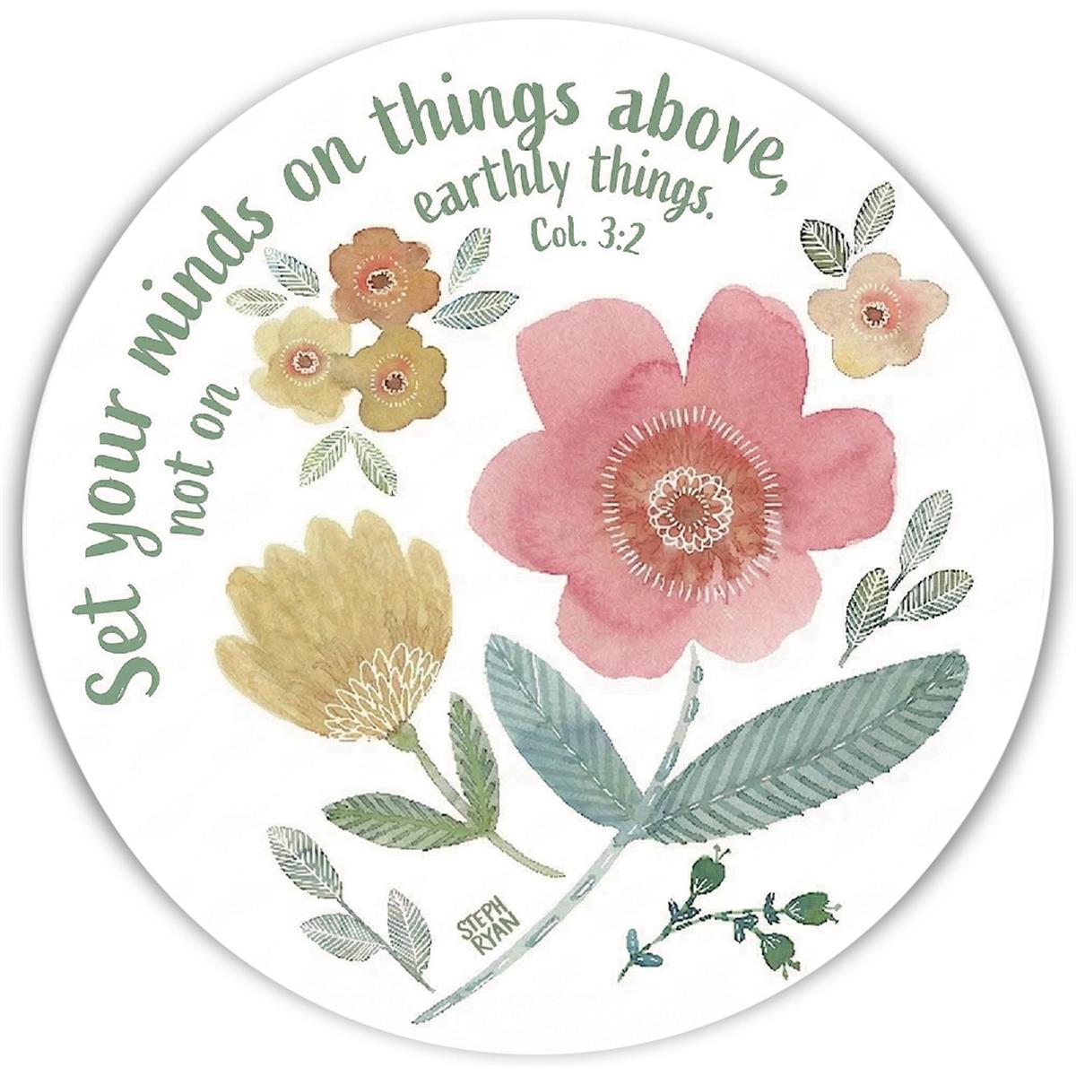 Glass Coaster Set Your Minds On Things by Dicksons