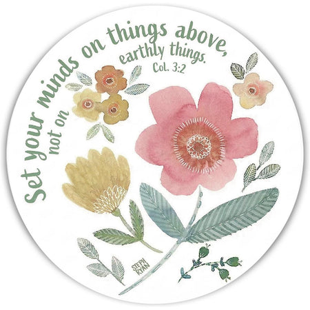 Glass Coaster Set Your Minds On Things by Dicksons