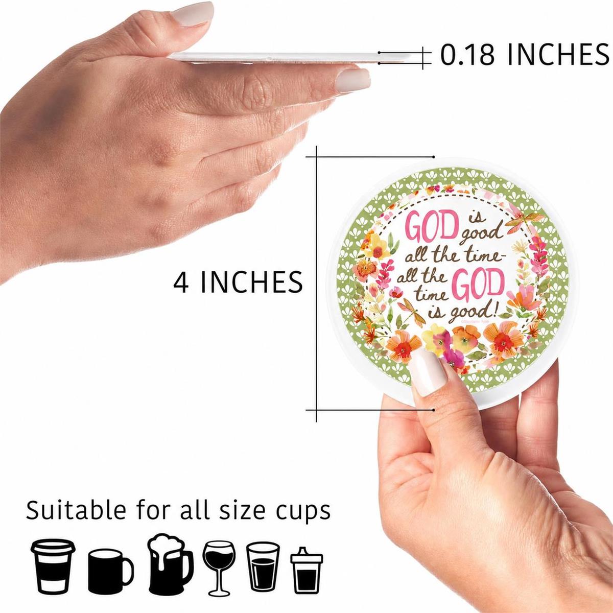 Glass Coaster God is Good All the Time by Dicksons, product view 3