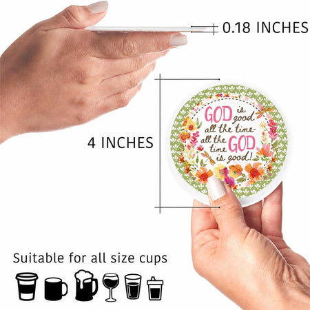 Glass Coaster God is Good All the Time by Dicksons, product view 3