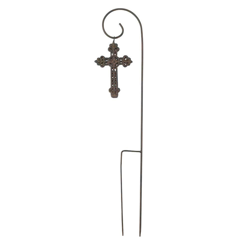 Garden Stake Cross Distressed Bronze by Dicksons