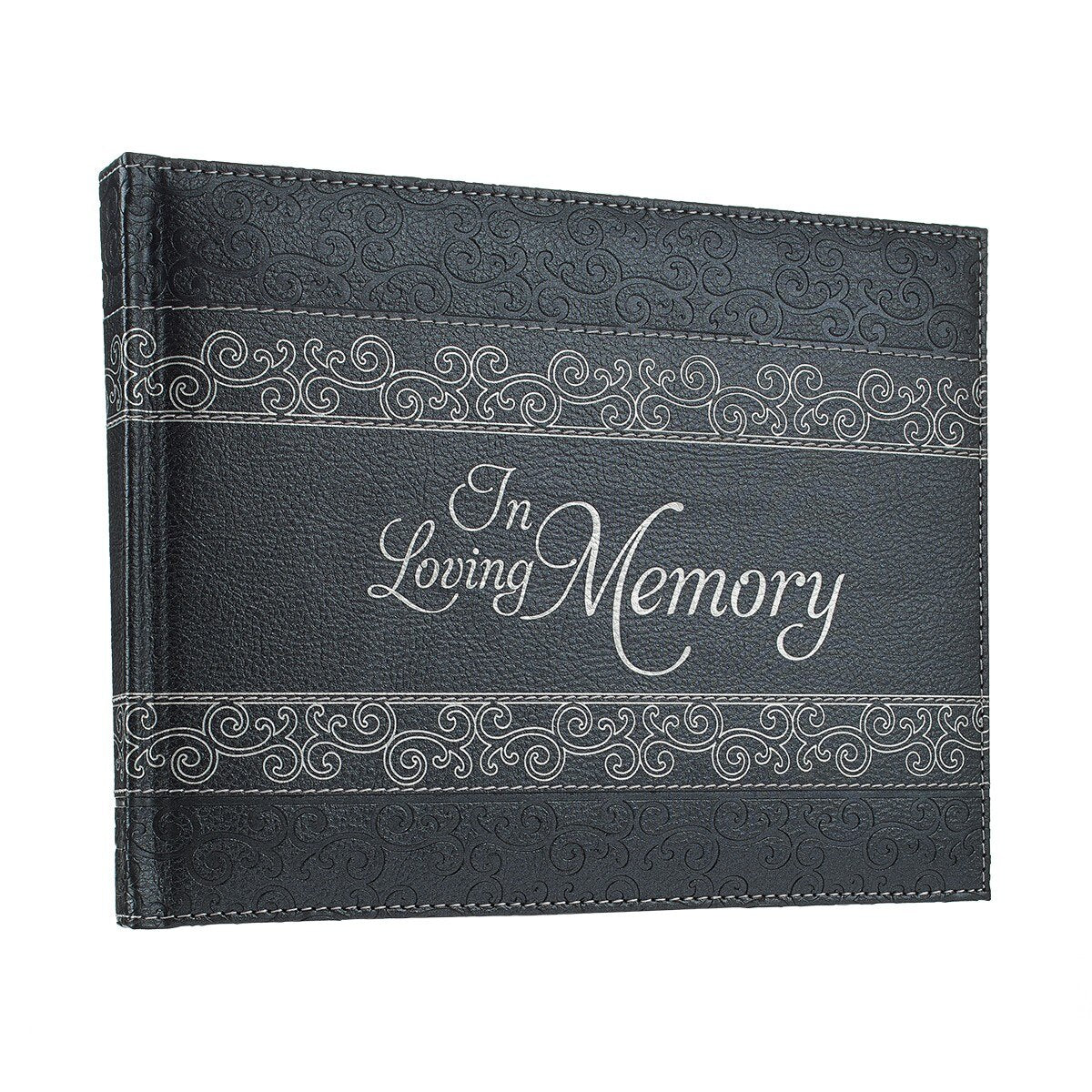In Loving Memory Charcoal Guest Book by Christian Art Gifts, product view 6