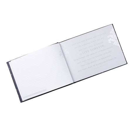 In Loving Memory Charcoal Guest Book by Christian Art Gifts, product view 4
