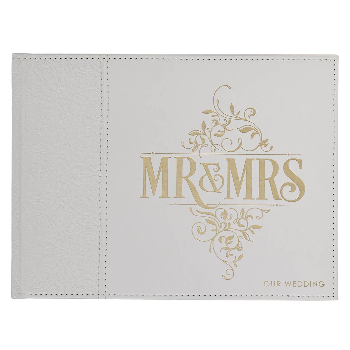 White Lace Mr. & Mrs. Wedding Guest Book by Christian Art Gifts