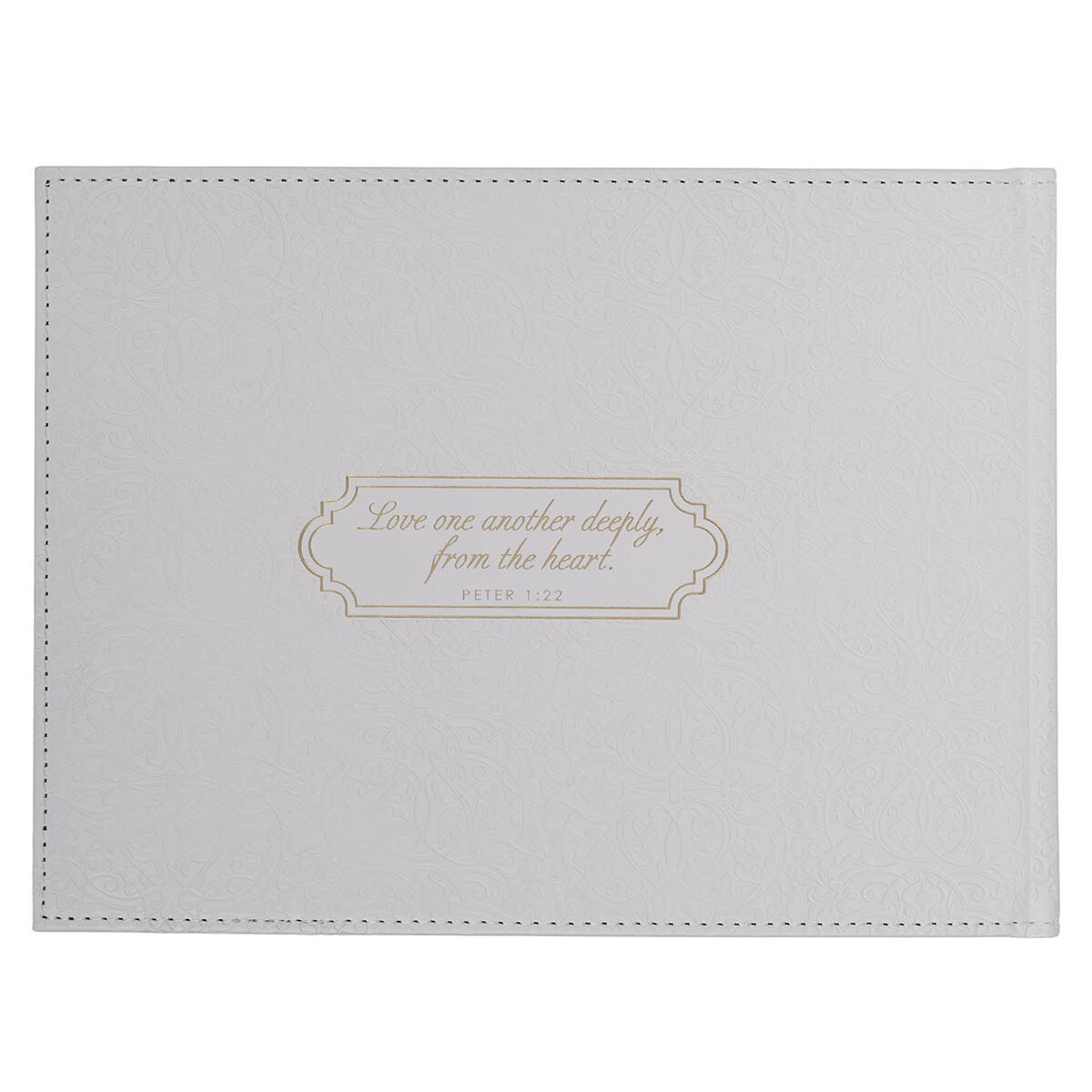 White Lace Mr. & Mrs. Wedding Guest Book by Christian Art Gifts, product view 4