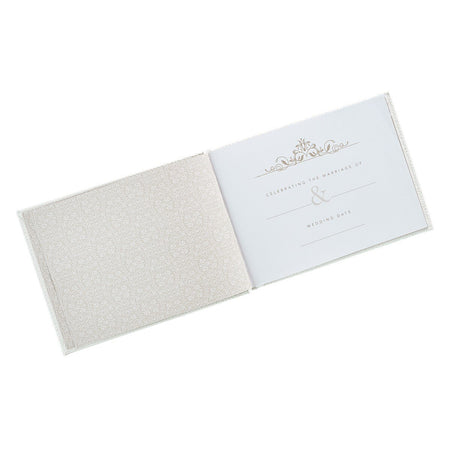 White Lace Mr. & Mrs. Wedding Guest Book by Christian Art Gifts, product view 3