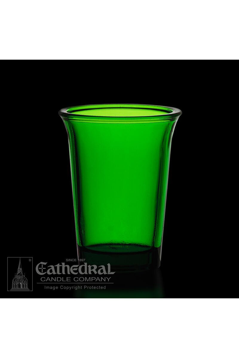 Green 24 Hour Votive Glasses - YS204-DG by Anchor Christian Distributors