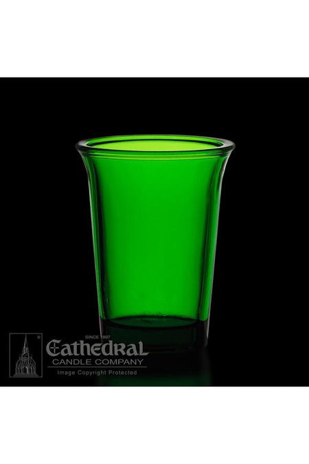 Green 24 Hour Votive Glasses - YS204-DG by Anchor Christian Distributors