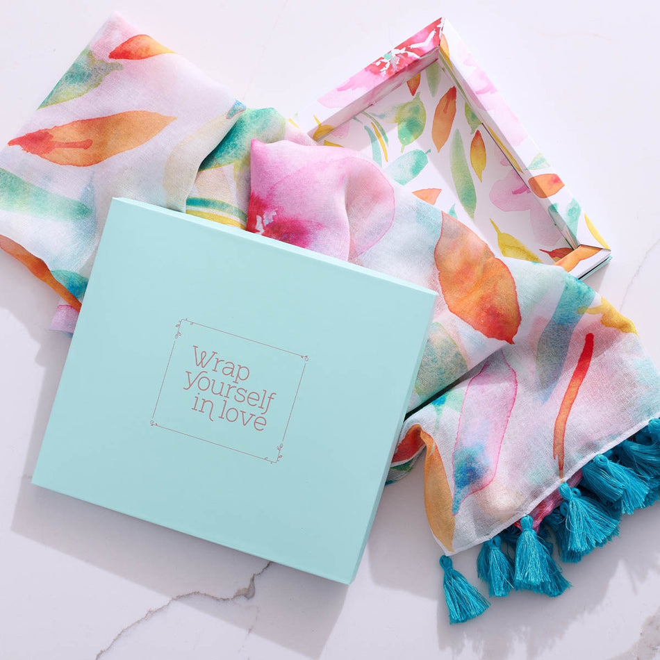 Wrap Yourself In Love Pink Daisies Scarf by Christian Art Gifts, product view 2