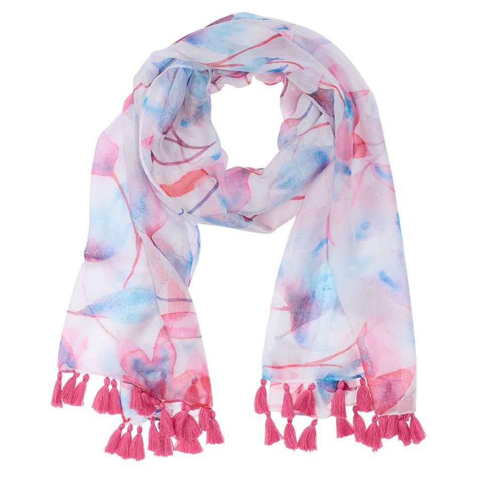 Never Give Up Pink Petals Scarf by Christian Art Gifts
