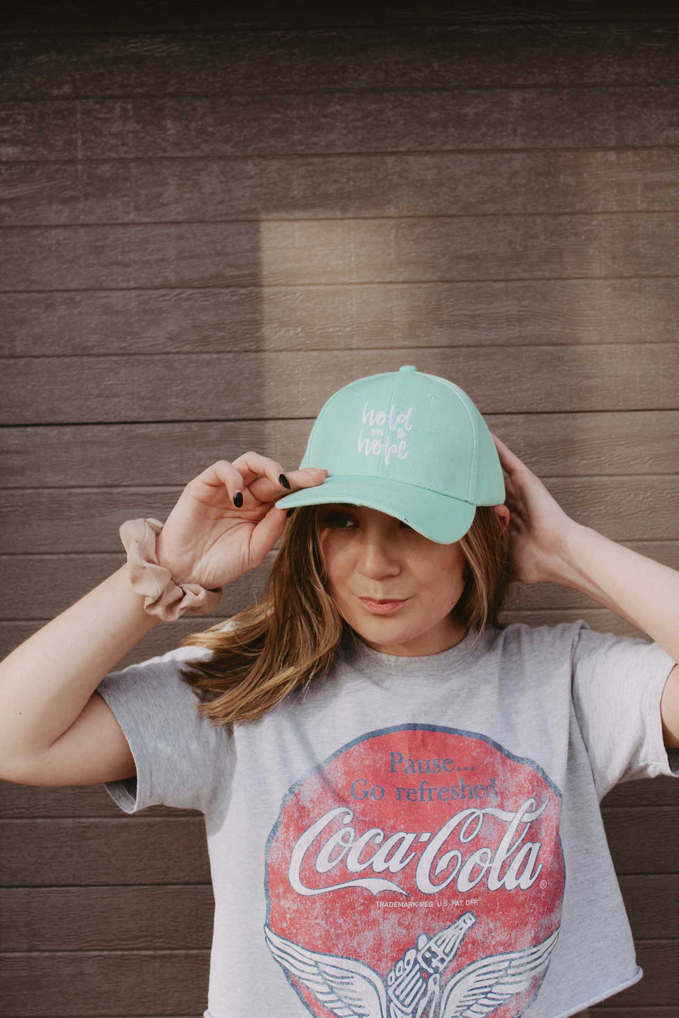 Cap Hold On To Hope Sea Green