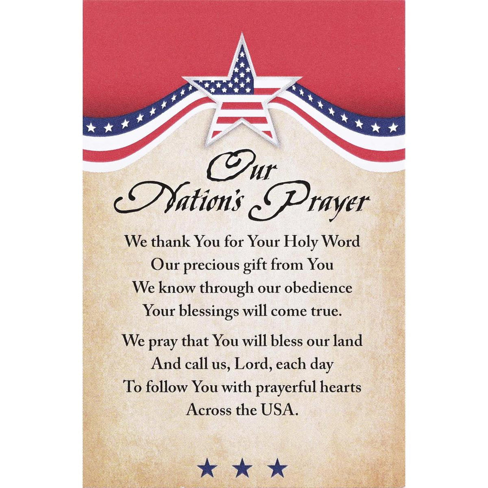 Our Nation's Prayer - 3 x 2 Inch Cardstock Itty Bitty Blessings Bookmark; Pack by Dicksons