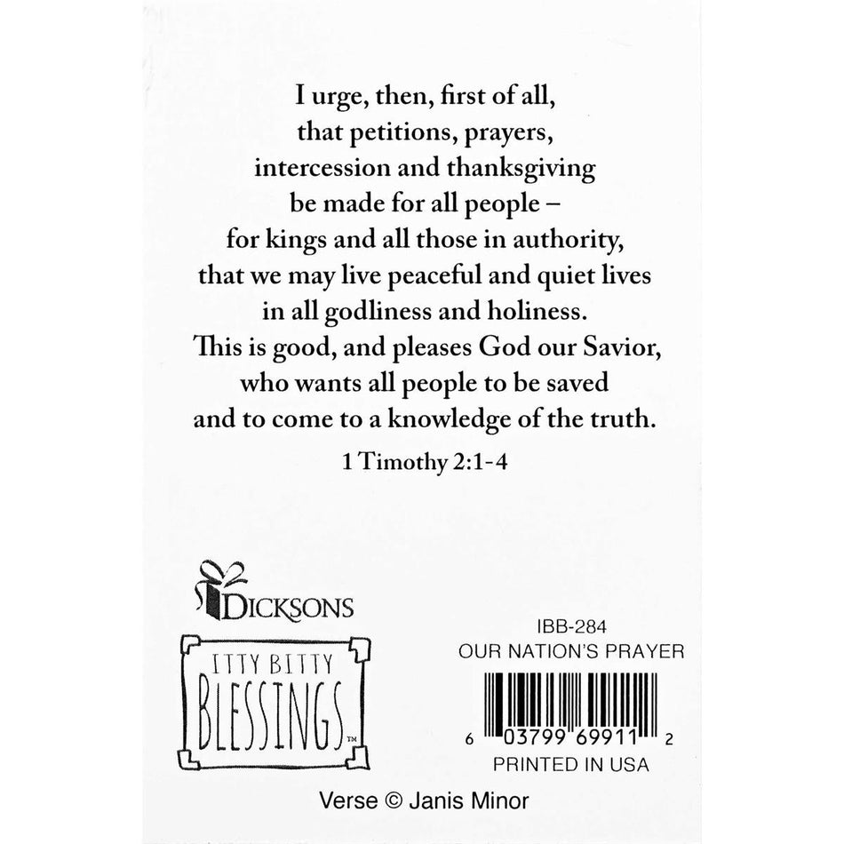 Our Nation's Prayer - 3 x 2 Inch Cardstock Itty Bitty Blessings Bookmark; Pack by Dicksons, product view 2