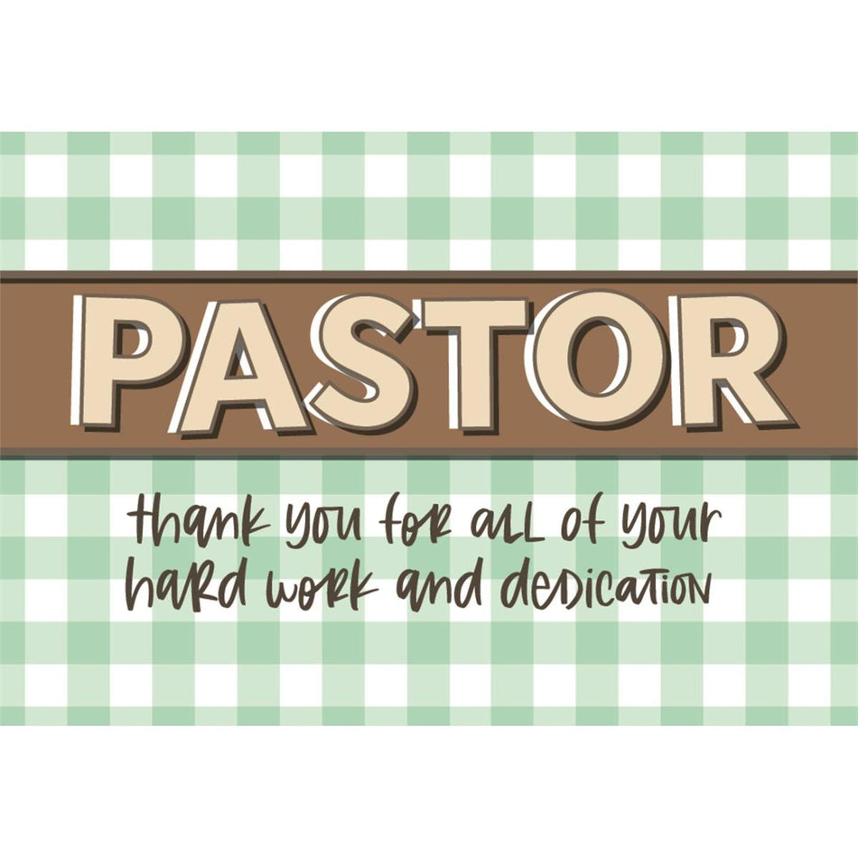 Itty Bitty Card Plaid Pastor Thank You by Dicksons