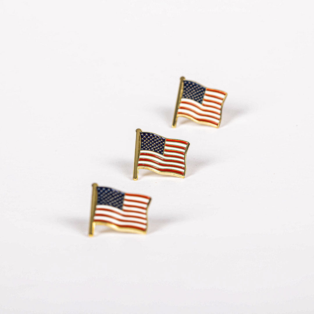 LAPEL PIN AMERICAN FLAG PK6