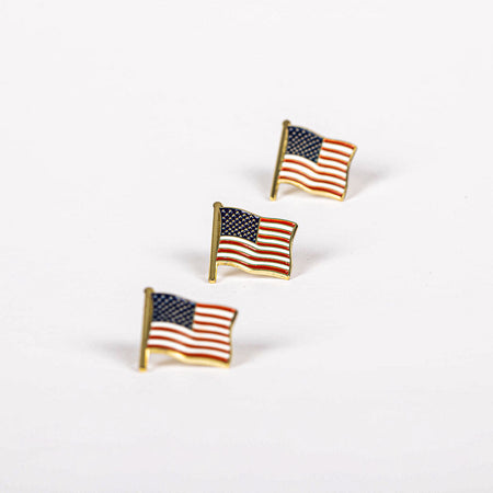 LAPEL PIN AMERICAN FLAG PK6
