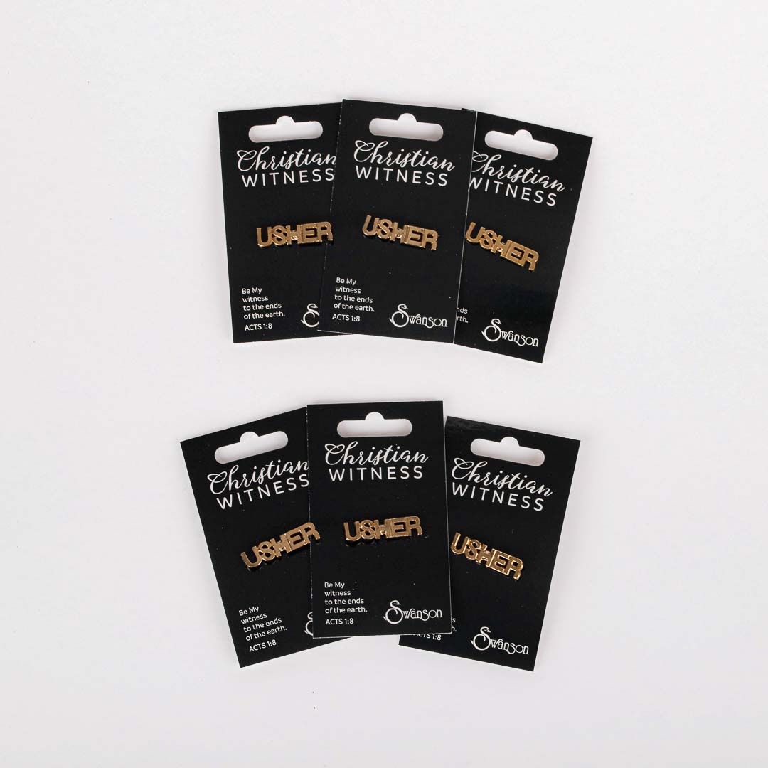 LAPEL PIN USHER GOLD PK6