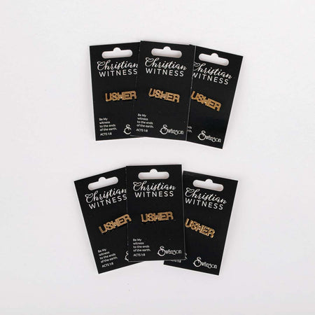 LAPEL PIN USHER GOLD PK6