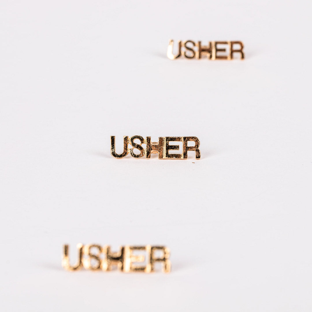 LAPEL PIN USHER GOLD PK6