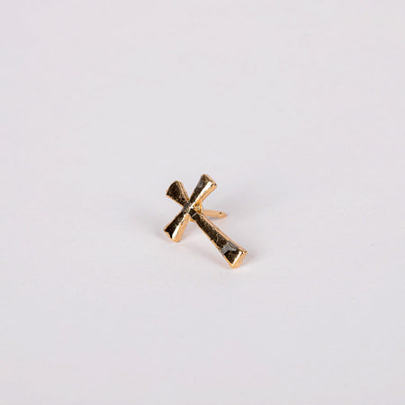 LAPEL PIN FLARED CROSS GOLD PK6