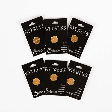 LAPEL PIN USHER SUN SHAPE GOLD PK6