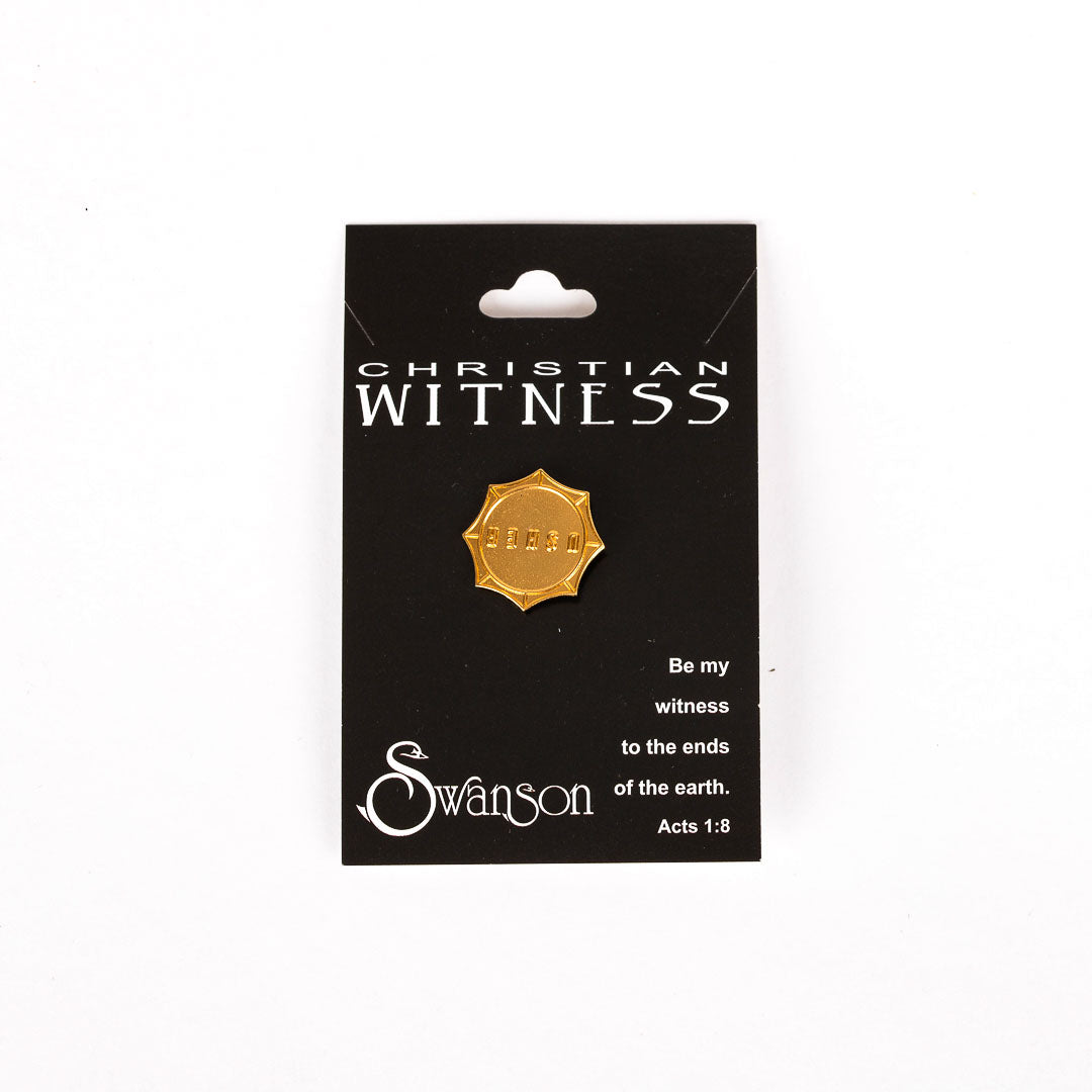 LAPEL PIN USHER SUN SHAPE GOLD PK6