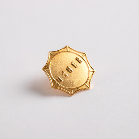 LAPEL PIN USHER SUN SHAPE GOLD PK6
