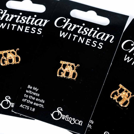 LAPEL PIN TRY GOD GOLD PK6
