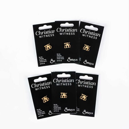 LAPEL PIN TRY GOD GOLD PK6