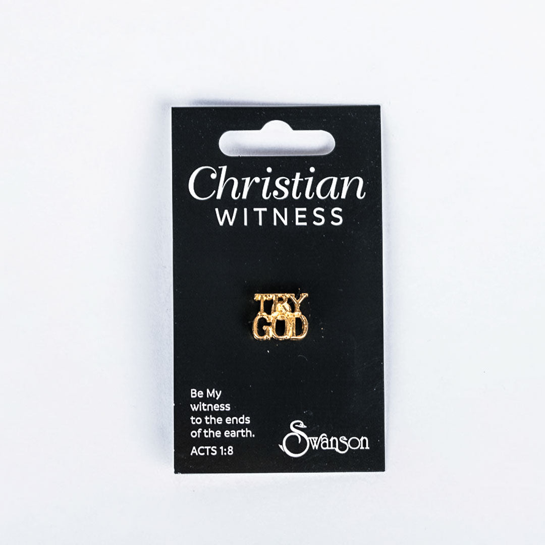 LAPEL PIN TRY GOD GOLD PK6